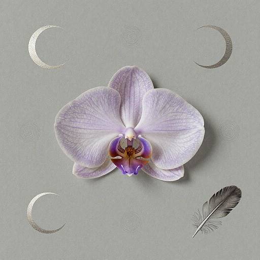 Delicate Lavender Orchid Botanical Art