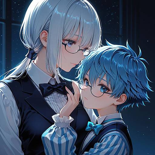 Illustration of Hans christian andersen (fate), fate (series) in the style of Sato ame