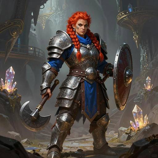 Fierce Dwarf Warrior in Cavern City