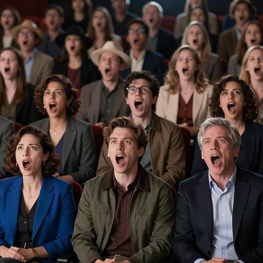 Excited Movie Audience in Action