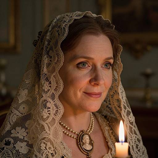 Candlelit Portrait of Inuit Aristocrat