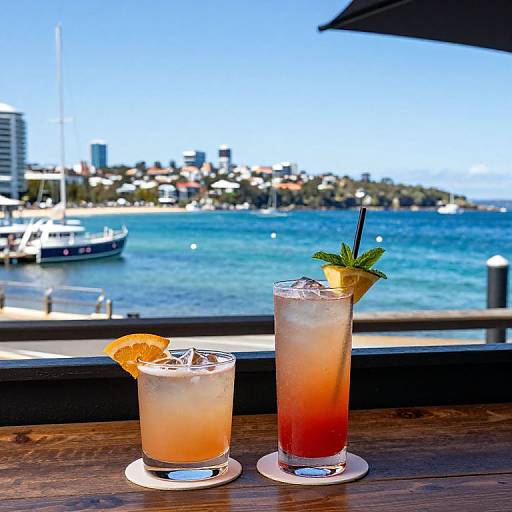 Harbour View with Cocktails at Manly Bistro