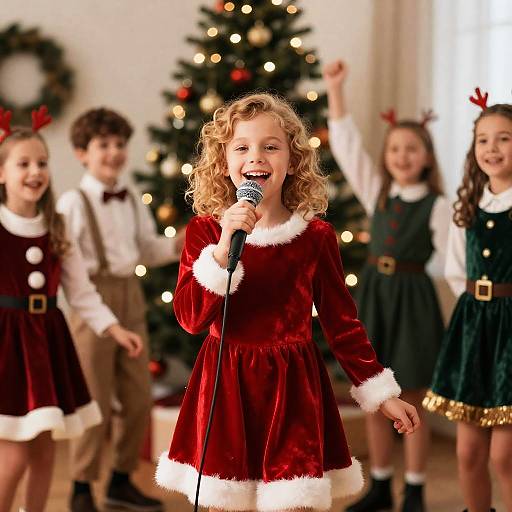 Joyful Christmas Performance with Young Singers