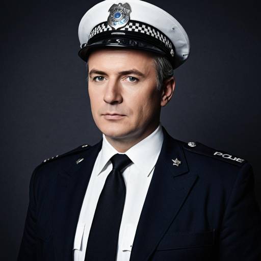 Male Police Inspector in Traditional Uniform