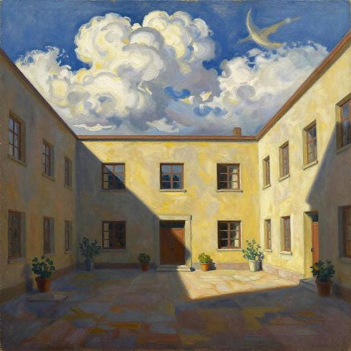 O'Keeffe Style Sunlit Courtyard