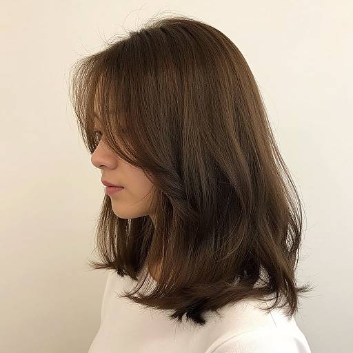 Versatile Semi-Long Layered Crop Hairstyle