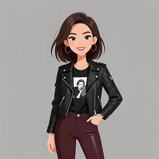 Edgy Woman in Moto Jacket