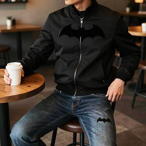 Batman in Casual Coffee Shop Style