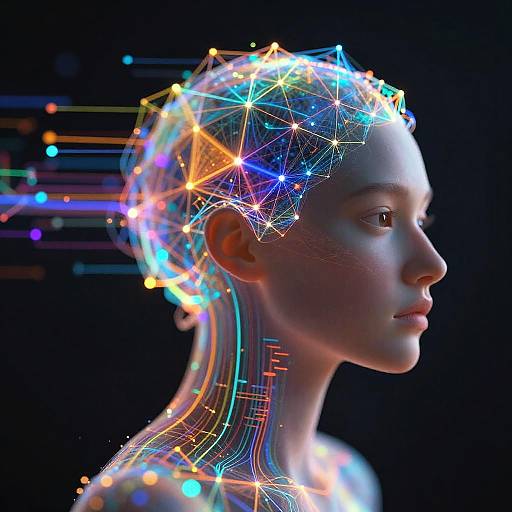 Futuristic AI Digital Transformation Art