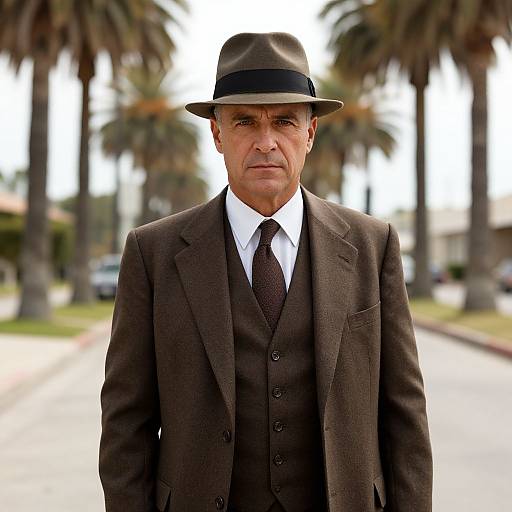 Vintage Noir Gentleman on Palm Street