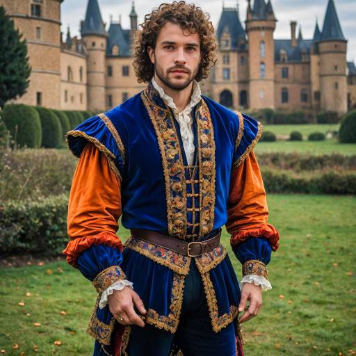 Man in Renaissance Costume Outdoors