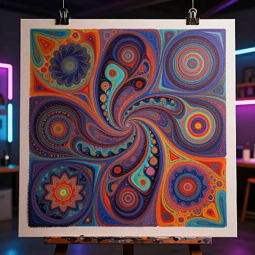 AI Creating Colorful Abstract Art
