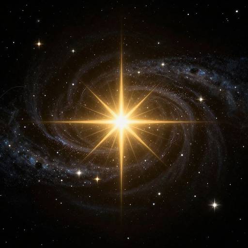 Radiant Golden Starburst in Cosmos