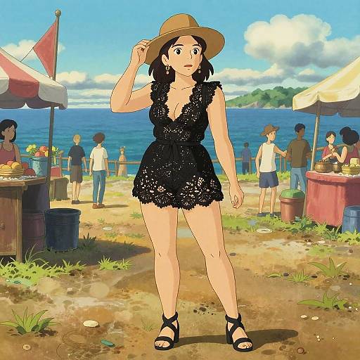 Boho-Chic Woman at Seafront Festival