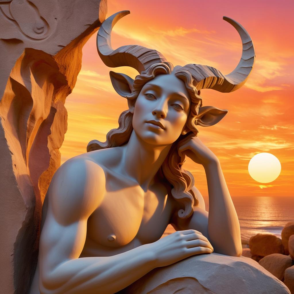 Enchanted Faun in Sunset Splendor