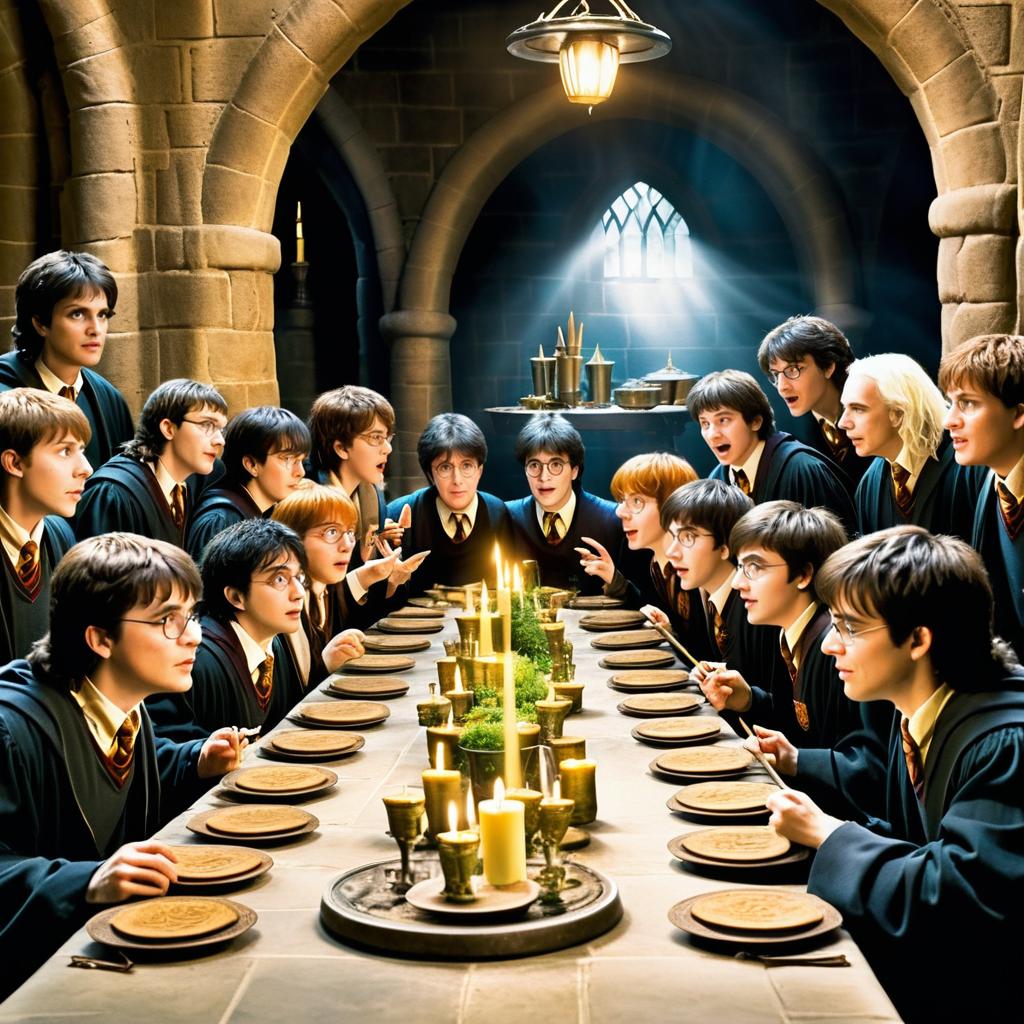 Harry Potter's Humorous Last Supper Scene