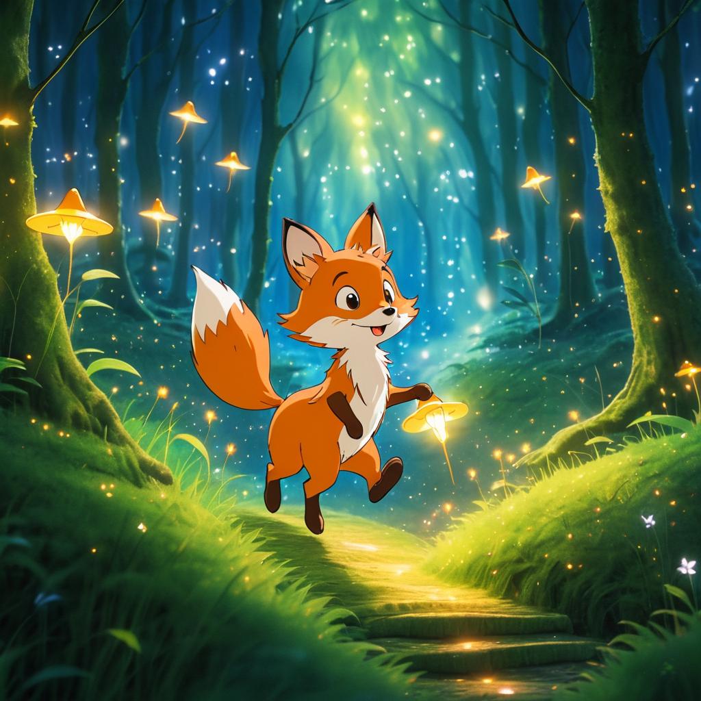 Mischievous Fox in a Magical Forest