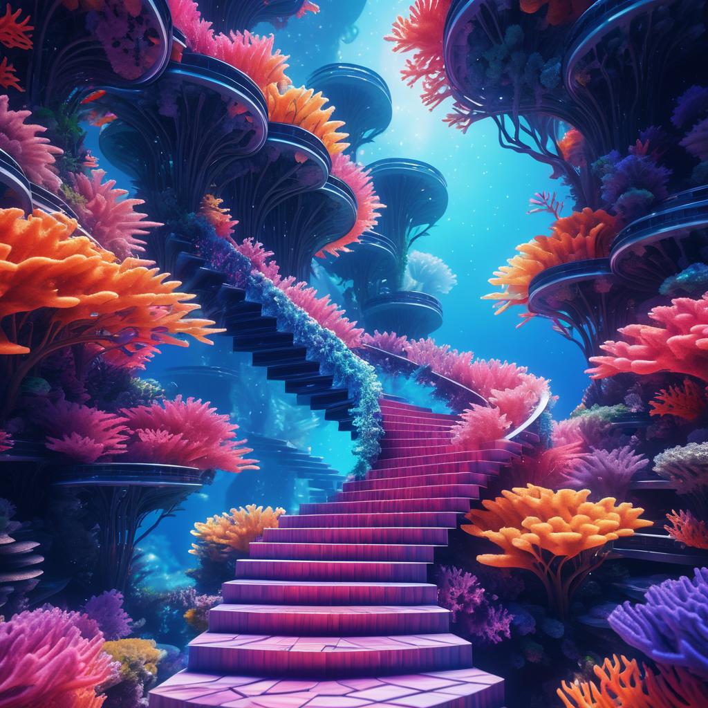 Infinity Stairs: AI Meets Coral Reef