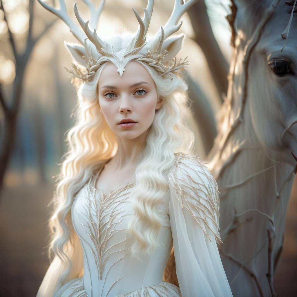 Ethereal Unicorn Woman Portrait Photography