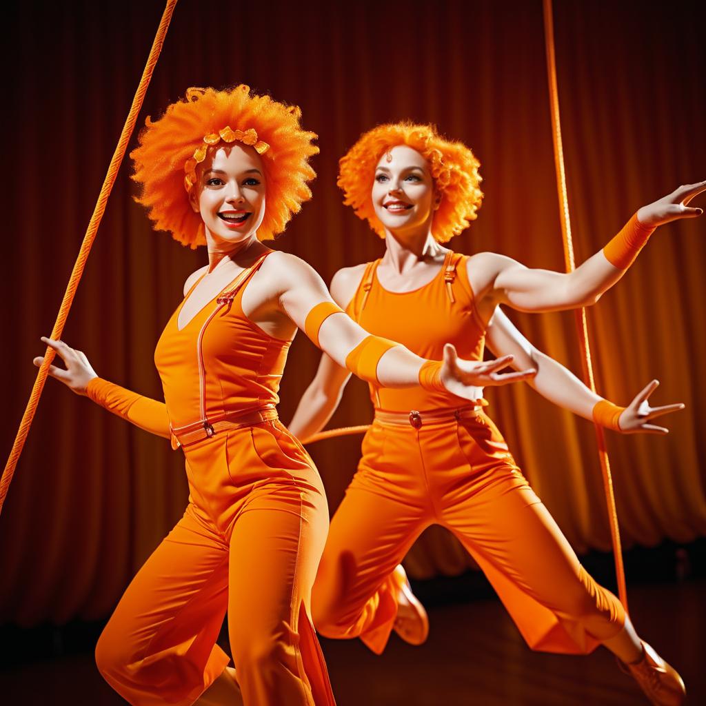 Vibrant Orange Circus Misfits Photo Series