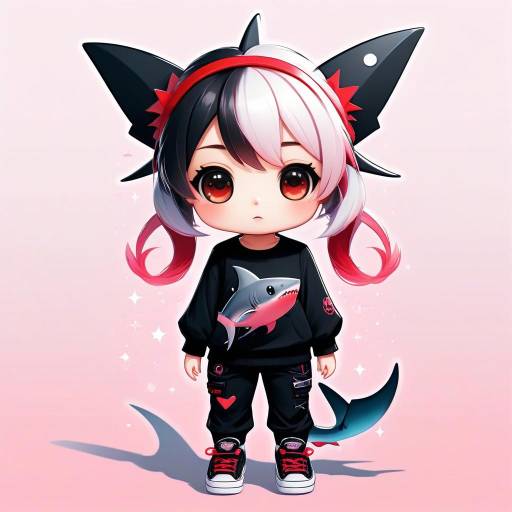 Expressive Chibi Character in Pastel Colors