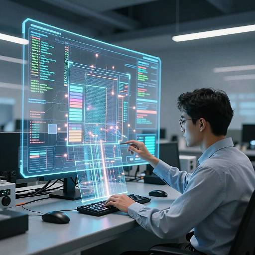 Futuristic AI Filter System Interface