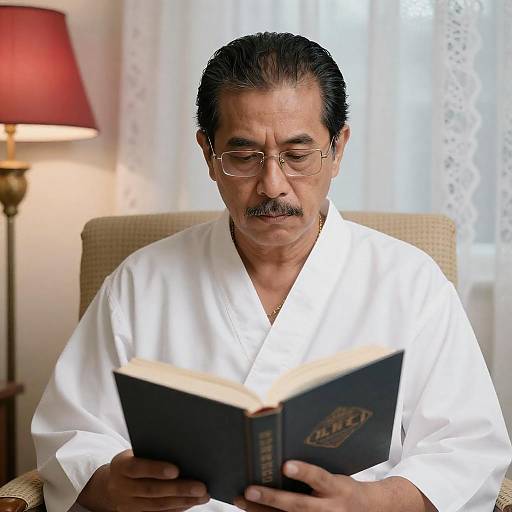 Reflective Reading in a Cozy Room