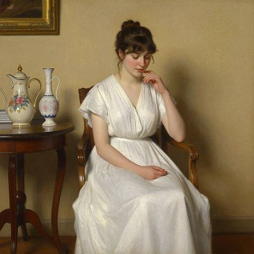 Serene Vintage Portrait in Oil