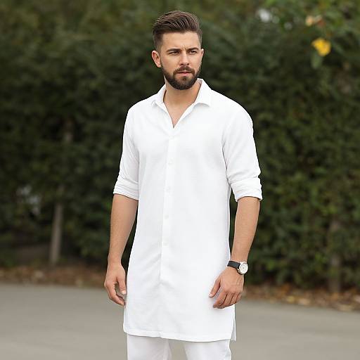 Summer Dress Groom in White Pants