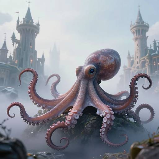 Dreamlike Octopus and Imaginative Castles