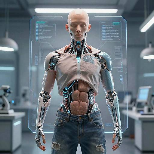 Futuristic Transparent Anatomy Interface