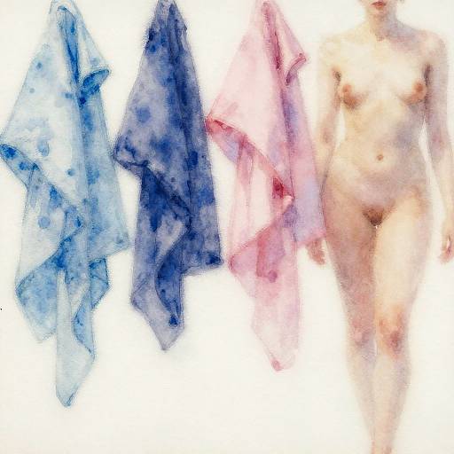 Watercolor Clothes Removal Impressionist Art