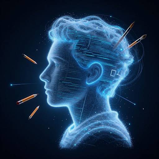 Abstract AI and Human Creativity Fusion