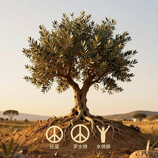 Olive Tree Symbolism at Golden Hour