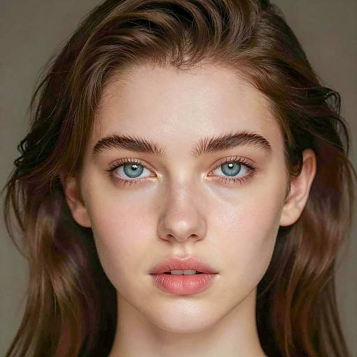 Close-Up Portrait of a Young Woman