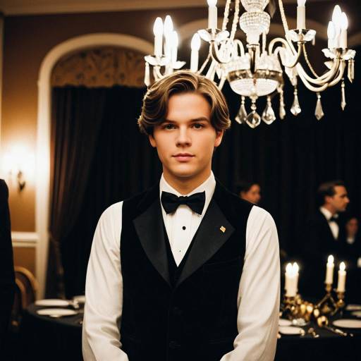 Young Man in Gatsby Style Formal Suit