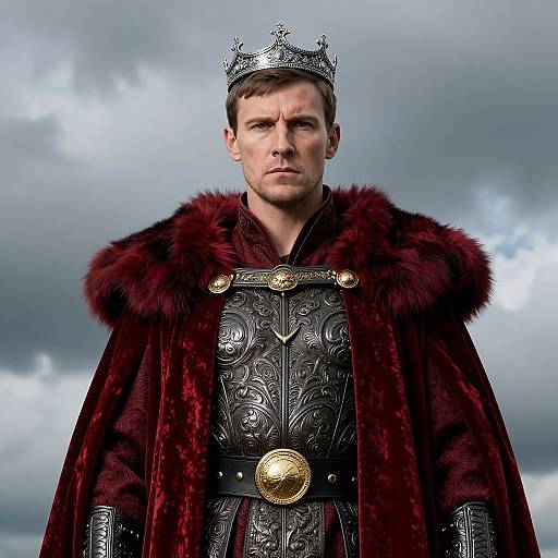 Regal Stern King in Red Velvet