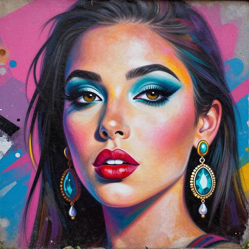 Vibrant Graffiti Portrait by Nielly