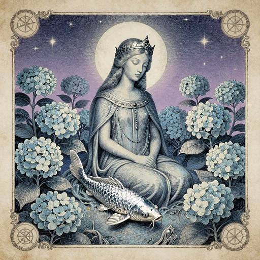 Ethereal Priestess with Moon Crown