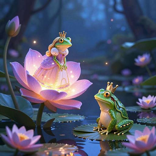 Enchanted Frog Prince and Blossoms