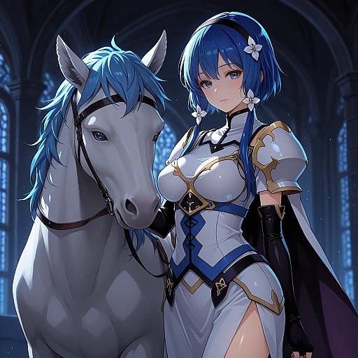 Illustration of Catria (fire emblem), fire emblem in the style of Nakamura yukitoshi