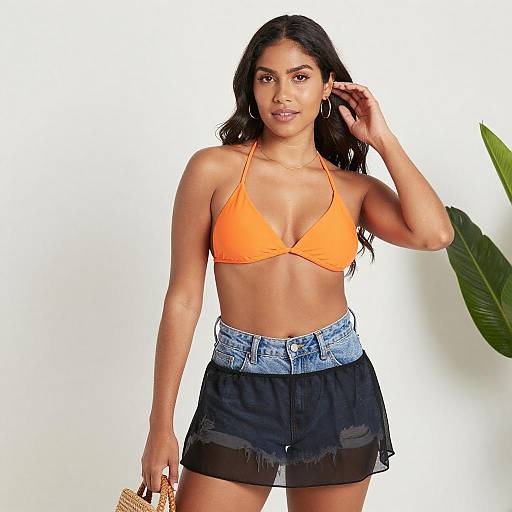 Latina Woman in Summer Outfit