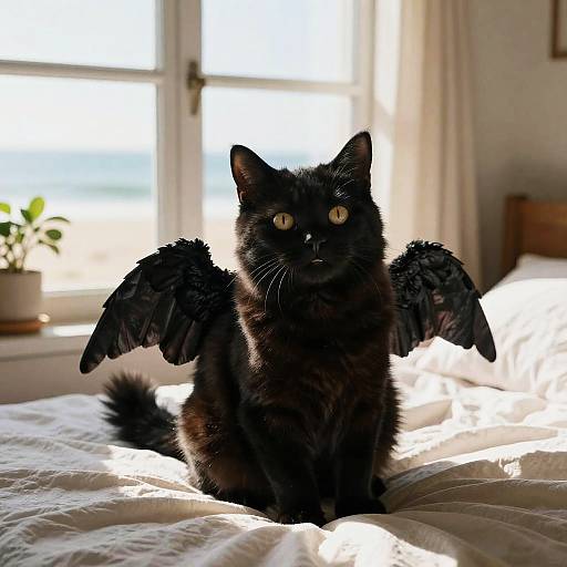 Fluffy Feral Creature by Sunny Window