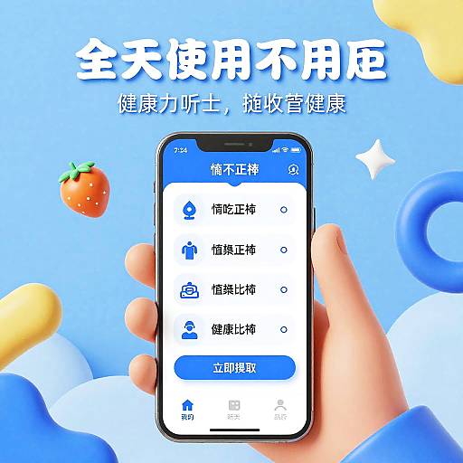 Vibrant Skinny App Advertisement Poster