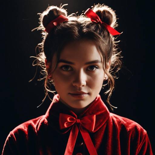 Elegant Character in Red Velvet Teddy
