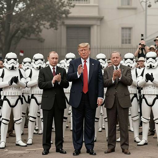 Ultra-Wide Angle Political Rally Scene