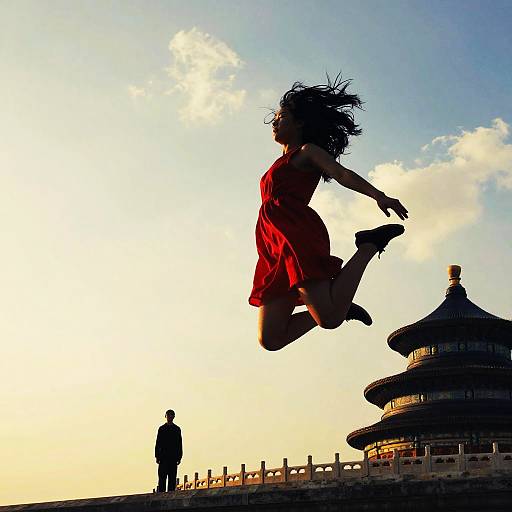 Dynamic Silhouette Leaping Scene