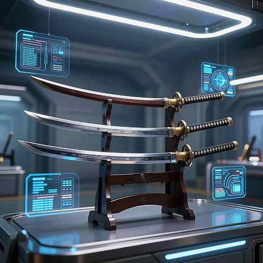 Futuristic Pathfinder Katana Display