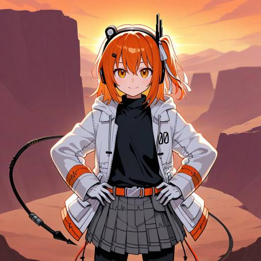 Cowgirl in Twilight Desert Scene