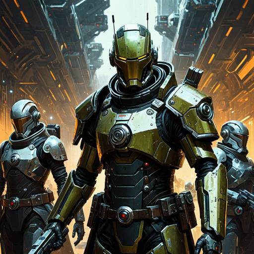 Futuristic Android Rebellion Warriors